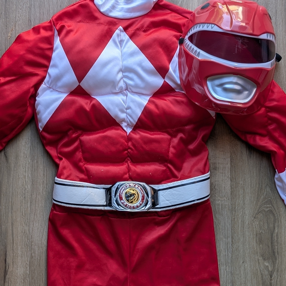 Power Rangers Red Superhero Kids Costume. Size M 7-8 Kids
